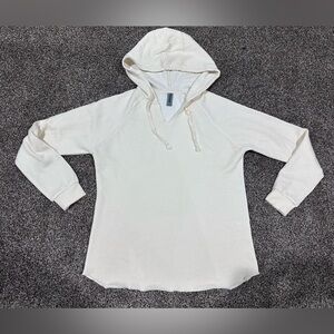 Independent Trading Co Cream Fleece Hoodie Size Small